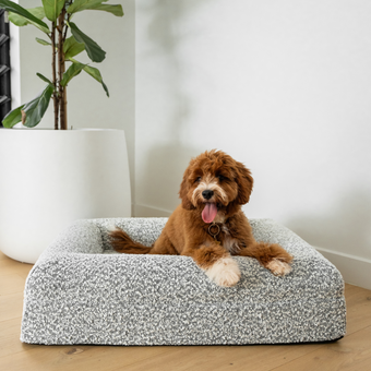 Boucle Luxury Pet Bed - Grey Speckle