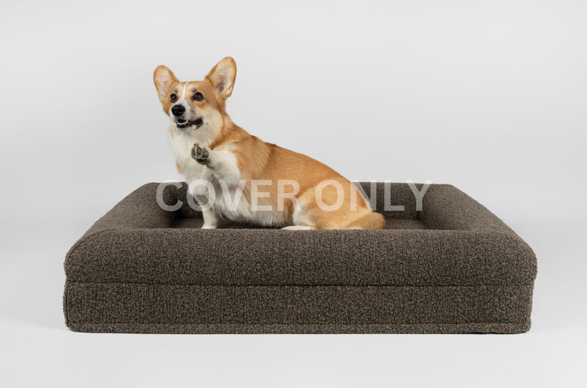 Boucle Luxury Pet Bed Spare Cover - Brown