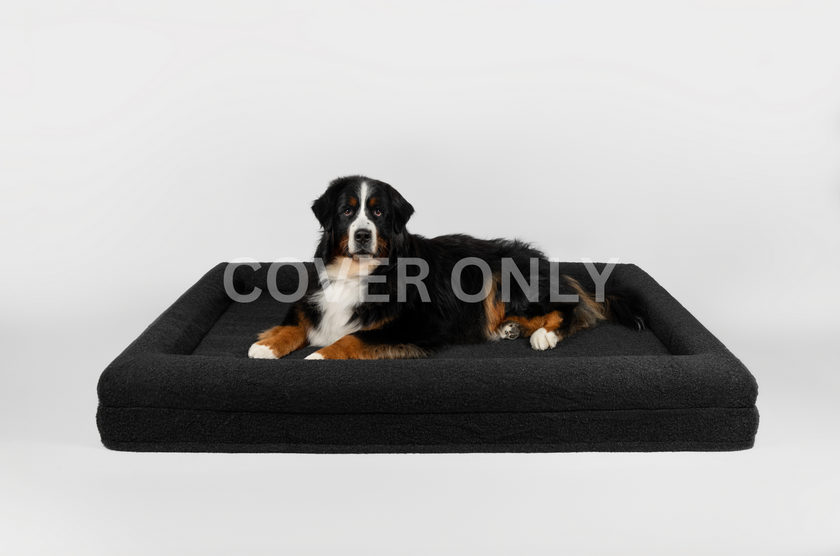 Boucle Luxury Pet Bed Spare Cover - Black