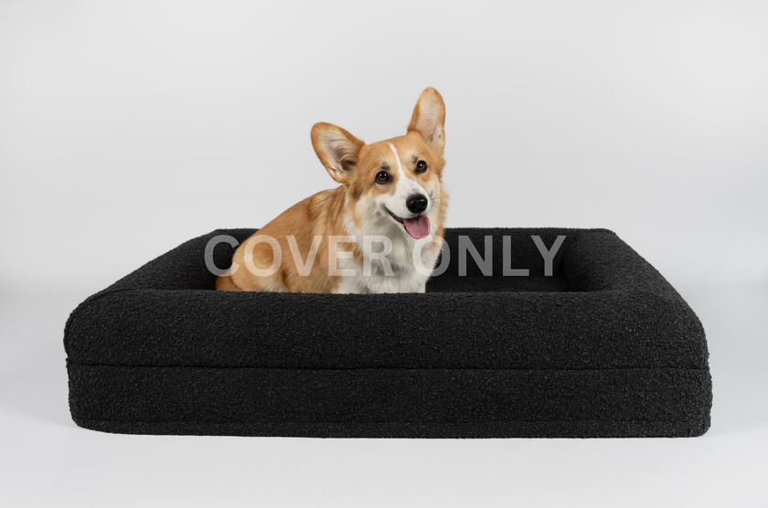 Boucle Luxury Pet Bed Spare Cover - Black