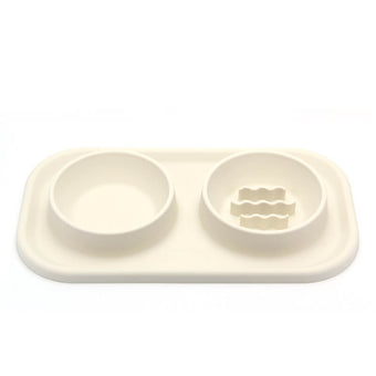 Dual Bowl Pet Slow Feeder