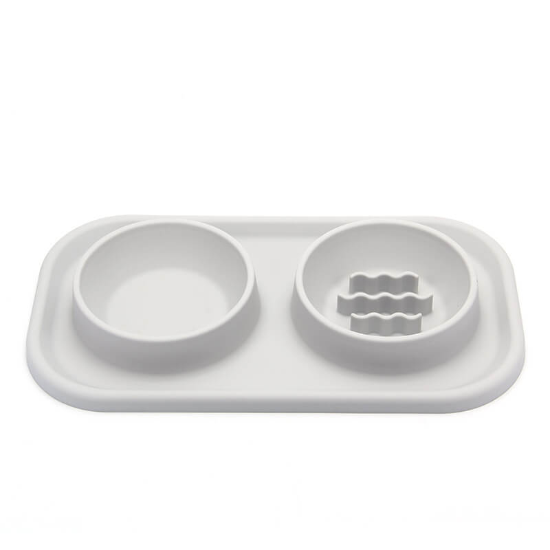 Dual Bowl Pet Slow Feeder