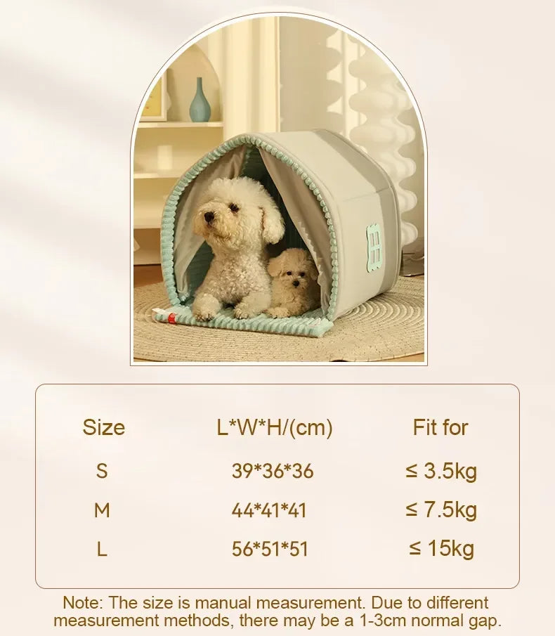 Haven Double Curtain Dog Bed