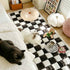 Cream Plaid Fuzzy Pet Mat