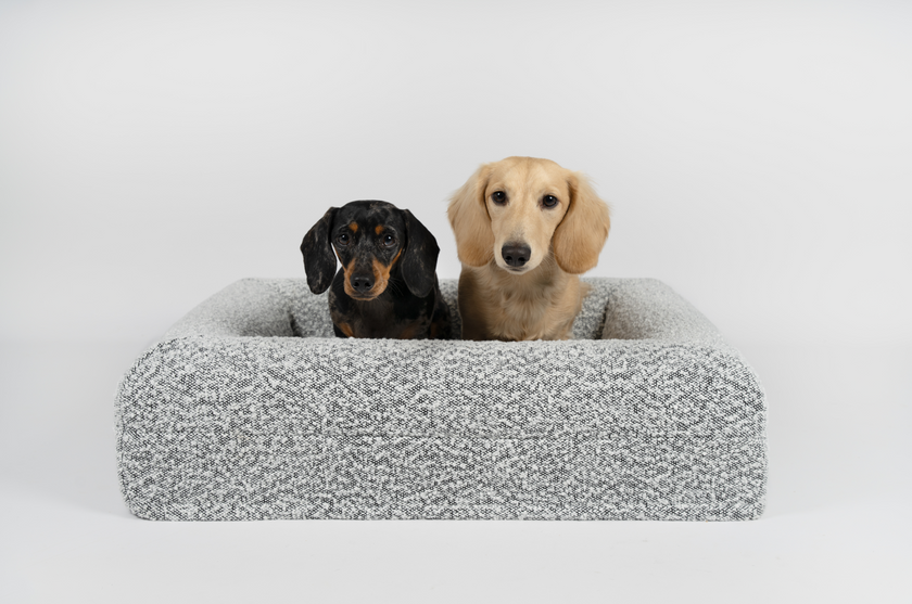 Boucle Luxury Pet Bed - Grey Speckle